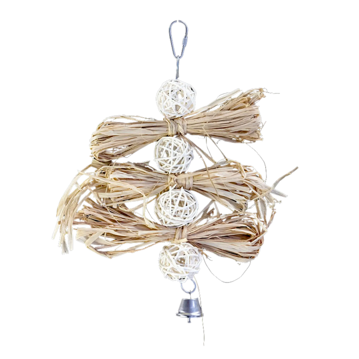 Cane Balls and Palm Leaves Bird Toys