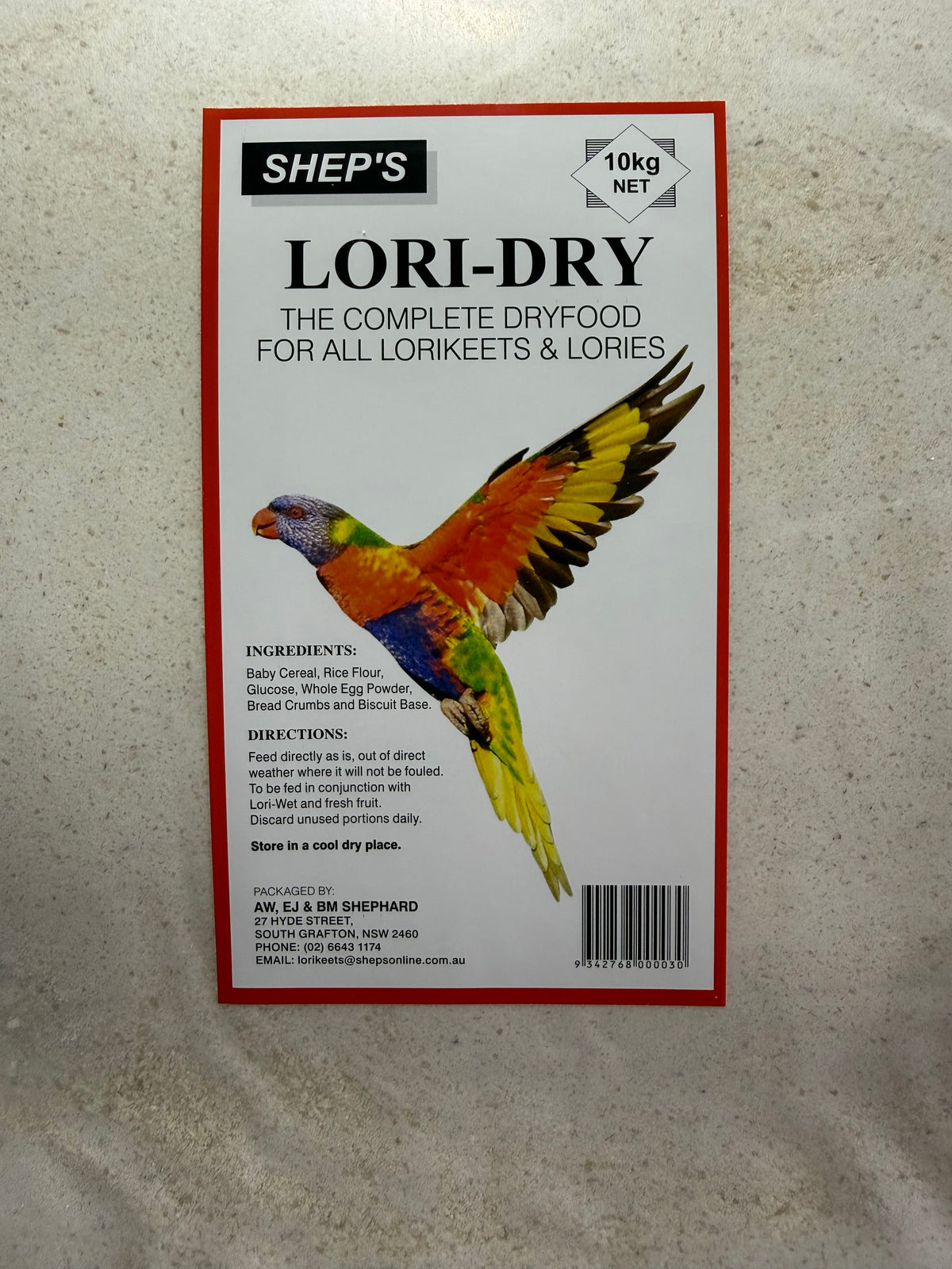Sheps Lorikeet DryFood