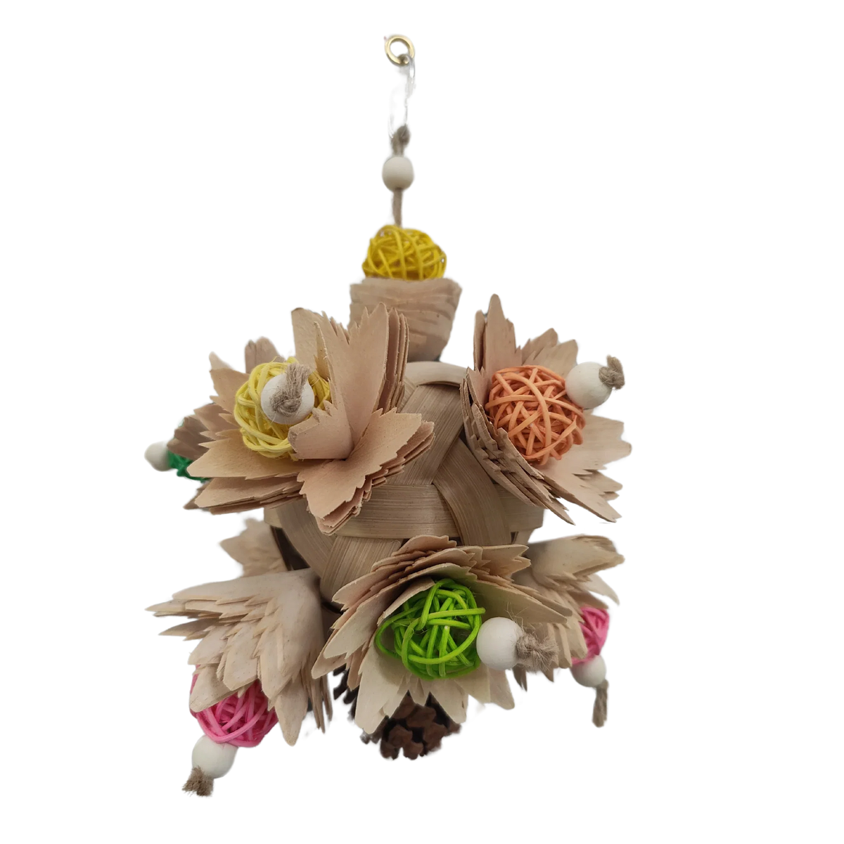 Wood Flower Ball Bird Toy